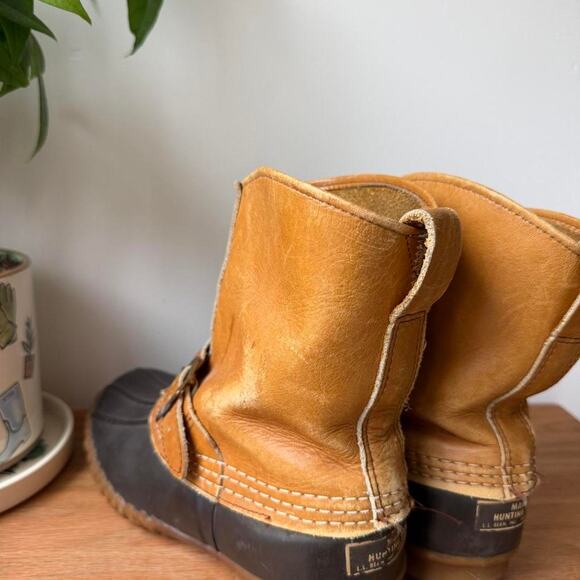 Vintage 90s L.L. Bean Duck Boots With Brass Buckle Women\'s 8